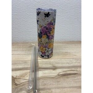 Zonegrace Stainless Steel Skinny Tumbler 20oz Sort A Sweet Sort A Spooky Lid
